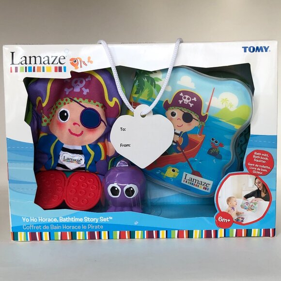 New in Box Lamaze Yo Ho Horace Bathtime Story Book Set-Pirate - Picture 8 of 14